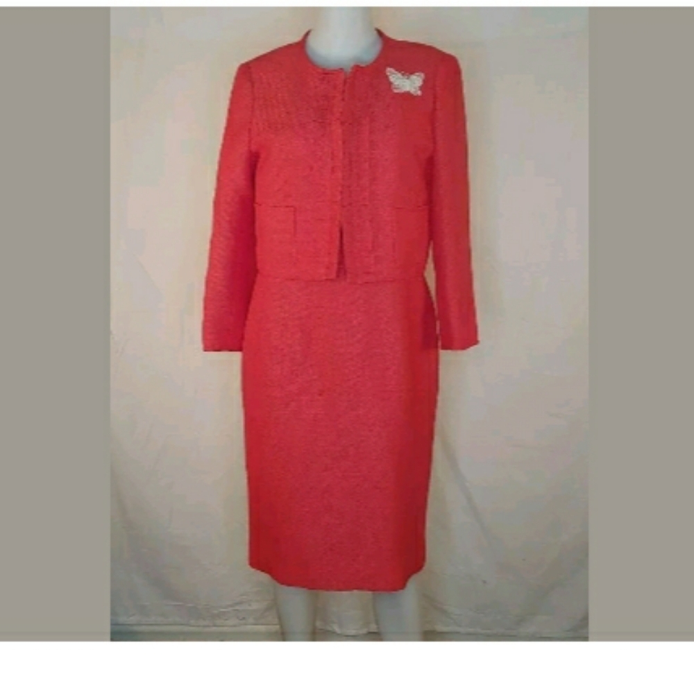 Kasper Orange 2pc sheath dress size 8 EUC


Excell